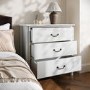 White 3 Drawer Chest of Drawers - Loretta