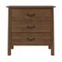 Walnut 3 Drawer Chest of Drawers - Loretta