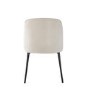 Set of 4 Beige Fabric Dining Chairs with Piped Detail - Leighton