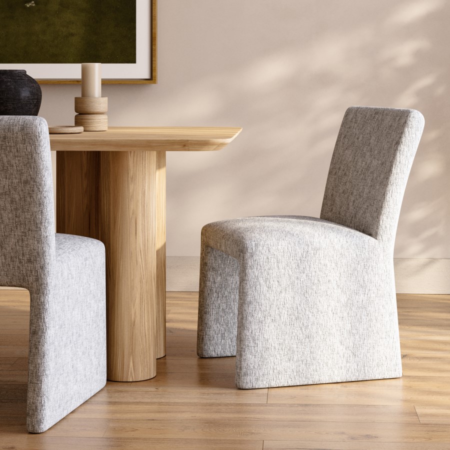 Neutral Upholstered Dining Chair - Lucie