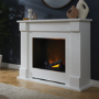 Suncrest White Freestanding Electric Fireplace Suite - Optimist Lucera