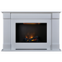 Suncrest White Freestanding Electric Fireplace Suite - Optimist Lucera