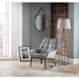 Grey Velvet Tufted Accent Chair - Julian Bowen