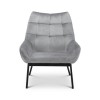Grey Velvet Tufted Accent Chair - Julian Bowen