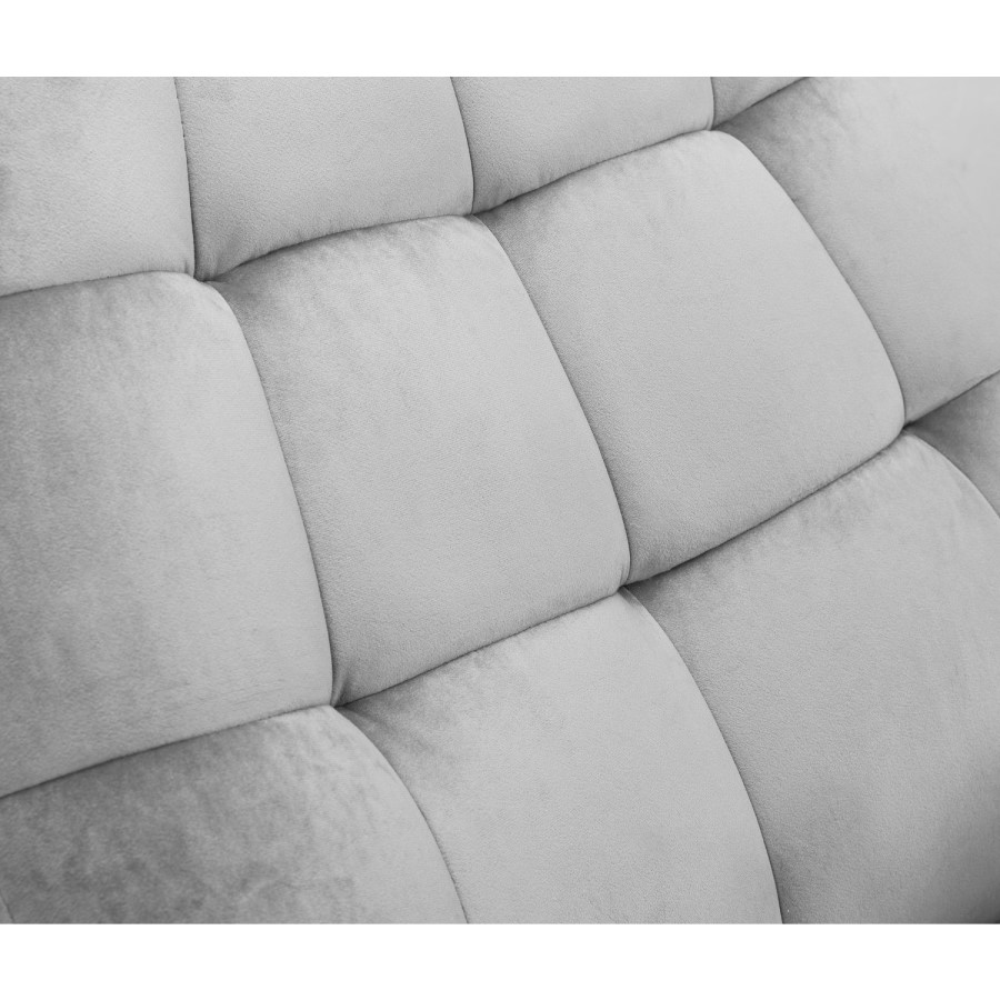 Grey Velvet Tufted Accent Chair - Julian Bowen
