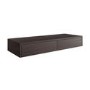 1200mm Walnut Wall Hung Countertop Vanity Unit with Square Basin - Lugo