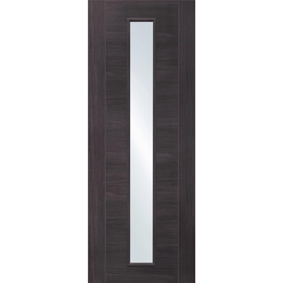 Internal Grey Laminate Glazed Door with Clear Glass - Pre-Finished - 1981 x 838 x 35mm - Forli - XL Joinery