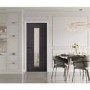 Internal Grey Laminate Glazed Door with Clear Glass - Pre-Finished - 1981 x 686 x 35mm - Palermo - XL Joinery