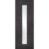 Internal Grey Laminate Glazed Door with Clear Glass - Pre-Finished - 1981 x 838 x 35mm - Palermo - XL Joinery