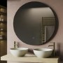 Round Backlit Heated Bathroom Mirror with Lights 1000mm - Luna