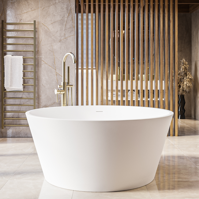 Round Freestanding Double Ended Bath 1350 x 1350mm - Lupin