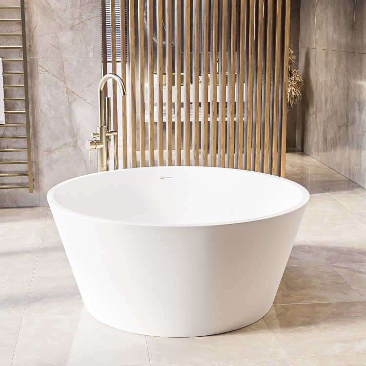 Round Freestanding Double Ended Bath 1350 x 1350mm - Lupin