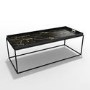 Black & Gold Coffee Table - Large Tray - Lux