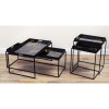 Black Metal Tray Tables - Set of 2 - Lux