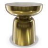 Gold Round Drum Side Table - Lux