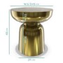 Gold Round Drum Side Table - Lux
