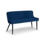 Julian Bowen Luxe High Back Dining Bench in Blue