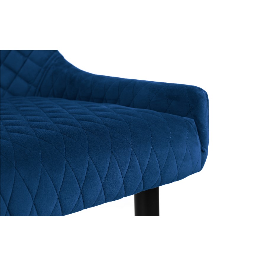 Julian Bowen Luxe High Back Dining Bench in Blue