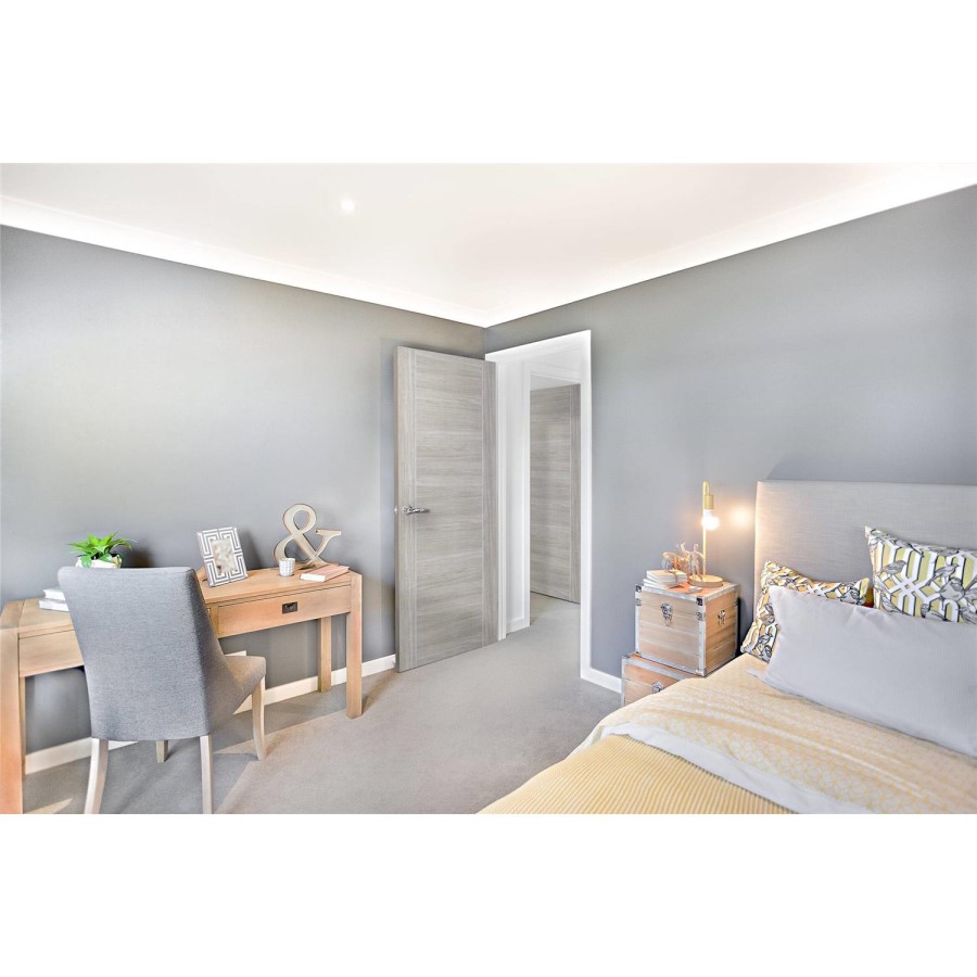 Internal Laminate White Grey Forli Fire Door - 2040 x 926 x 44 mm, Pre-Finished
