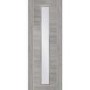 Internal Laminate White Grey Forli with Clear Glass - Pre-Finished, 2040 x 726 x 40 mm