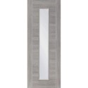 LWGGPAL33 Internal Grey Laminate Glazed Door with Clear Glass - Pre-Finished - 1981 x 838 x 35mm - Palermo - XL Joinery