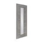 Internal Laminate White Grey Palermo with Clear Glass - Pre-Finished, 2040 x 826 x 40 mm