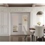 Internal Laminate White Grey Ravenna with Clear Glass - Pre-Finished, 1981 x 610 x 35 mm