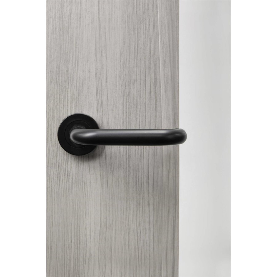 Internal Laminate White Grey Ravenna with Clear Glass - Pre-Finished, 2040 x 726 x 40 mm