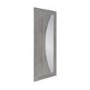 Internal Laminate White Grey Salerno with Clear Glass - Pre-Finished, 2040 x 826 x 40 mm