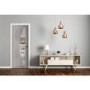 Internal Laminate White Grey Salerno with Clear Glass - Pre-Finished, 2040 x 826 x 40 mm