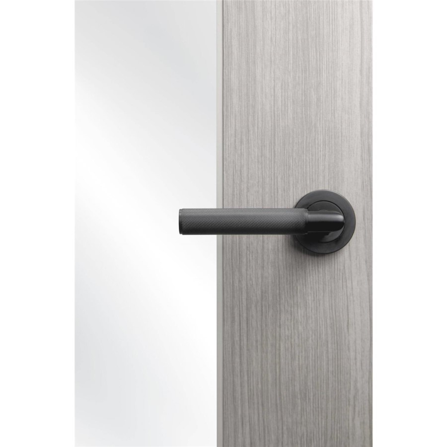 Internal Laminate White Grey Salerno with Clear Glass - Pre-Finished, 2040 x 826 x 40 mm