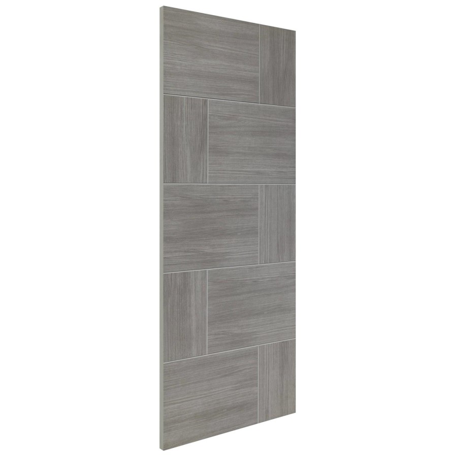 Internal Laminate White Grey Ravenna Fire Door - 2040 x 926 x 44 mm, Pre-Finished
