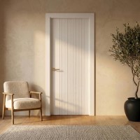 Internal White Laminate Door - Pre-Finished - 1981 x 762 x 35mm - Stria - XL Joinery