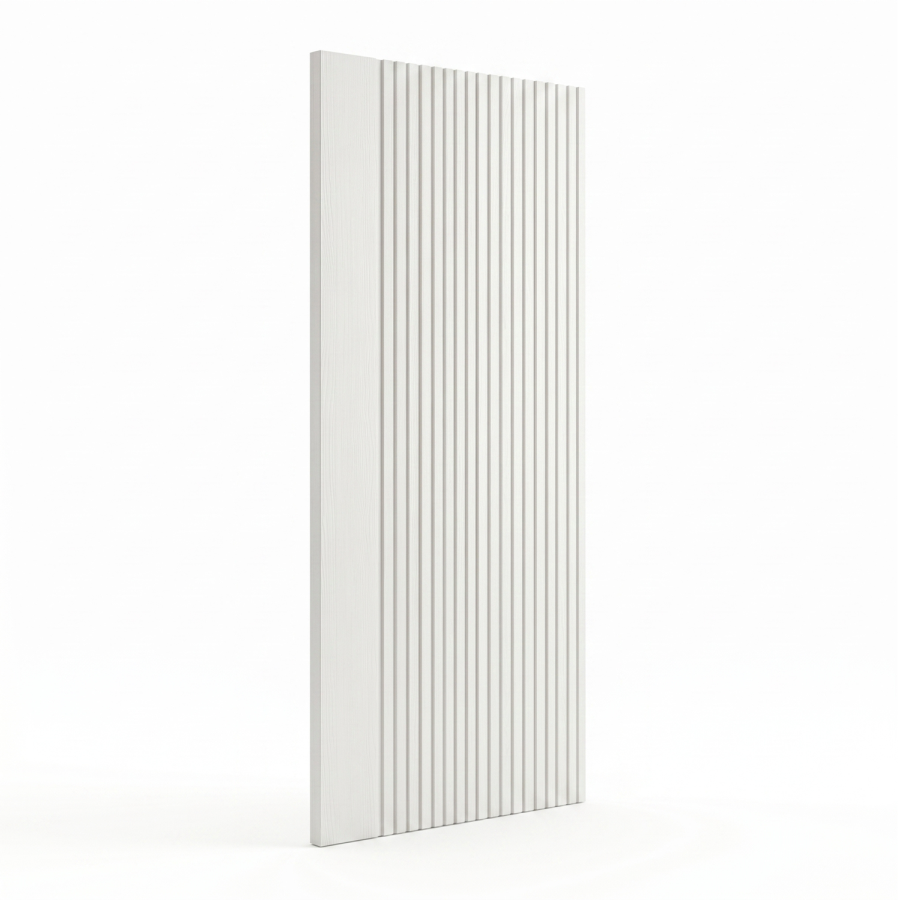 Internal White Laminate Door - Pre-Finished - 1981 x 686 x 35mm - Stria - XL Joinery