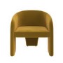 Mustard Velvet Curved Accent Chair - Lyanna