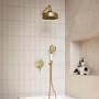 Brushed Brass Traditional 2 Outlet Shower Valve - Lyla