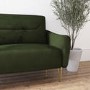 GRADE A1 - Green Velvet Two Seater Sofa with Gold Hairpin Legs - Lyle