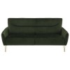 Green Velvet 2 Seater Sofa with Gold Hairpin Legs - Lyle