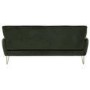 GRADE A1 - Green Velvet Two Seater Sofa with Gold Hairpin Legs - Lyle