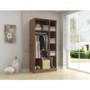 Birlea Furniture Lynx & 3 Door 2 Drawer Wardrobe With Mirror in walnut/cream