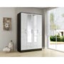 Birlea Furniture Lynx & 4 Door 2 Drawer Wardrobe With Mirror in black/white