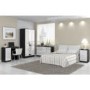 Birlea Furniture Lynx & 3 Drawer Bedside Table in black/white