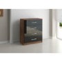 Birlea Furniture Lynx & 4 Drawer Chest in black/walnut