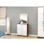 Birlea Furniture Lynx & 4 Drawer Chest in walnut/white