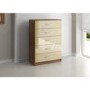 Birlea Furniture Lynx & 5 Drawer Chest in walnut/cream