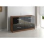 Birlea Furniture Lynx & 6 Drawer Chest in black/walnut