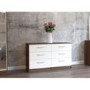 Birlea Furniture Lynx & 6 Drawer Chest in walnut/white