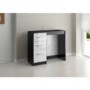 Birlea Furniture Lynx & 3 Drawer Dressing Table in black/white