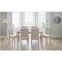 French Dining Set with 6 Chairs in Pale Oak & Linen - Lyon Julain Bowen