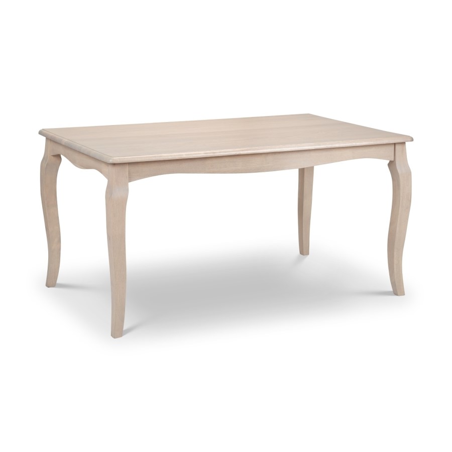 French Dining Set with 6 Chairs in Pale Oak & Linen - Lyon Julain Bowen